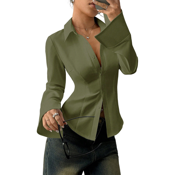 Chemise Élégante Slim-Fit Pour Femme