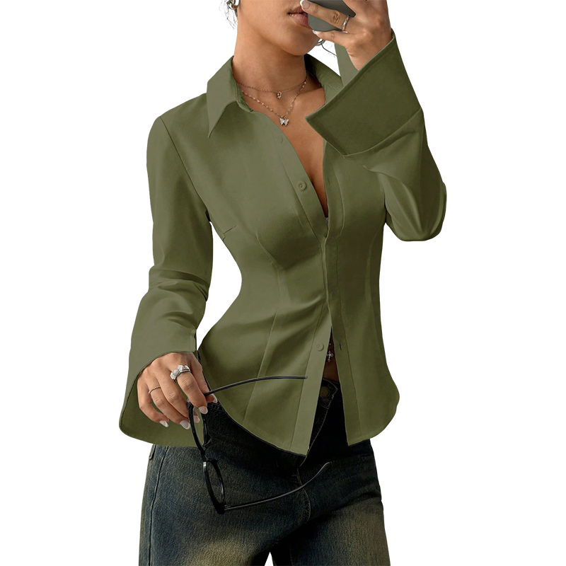 Chemise Élégante Slim-Fit Pour Femme