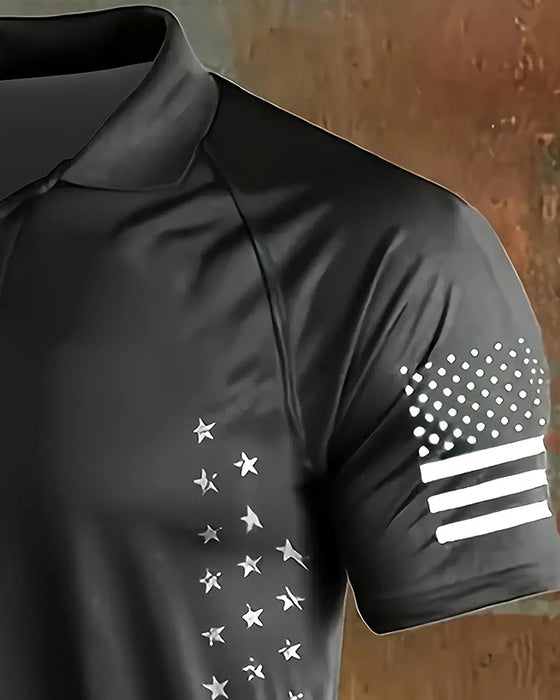 T-shirt Homme À Col Revers, Manches Courtes