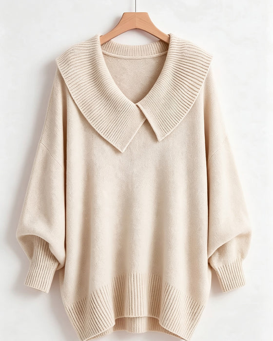 Pull Revers Irrégulier Uni