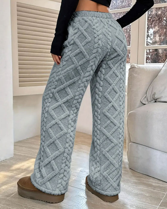 Pantalon Taille Élastique Cordon De Serrage Mode