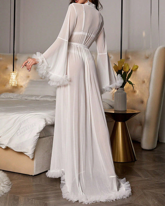 Robe Uni Manches Longues