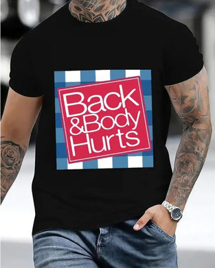T-Shirt Imprimé Texte Amusant Manches Courtes