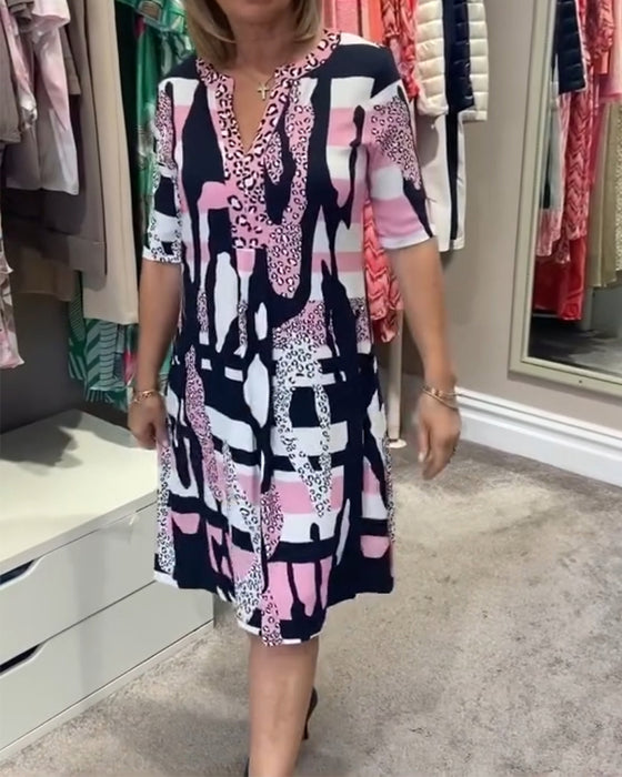 Robe midi femme imprimé léopard