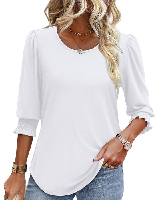 Blouse Manche Bouffante Imprimée