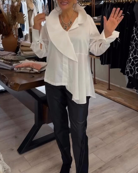 Chemise Col Irrégulier Unie