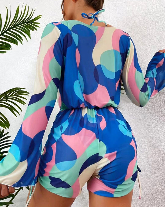 Maillot De Bain Cache-Impression Bikini Trois-Pièces