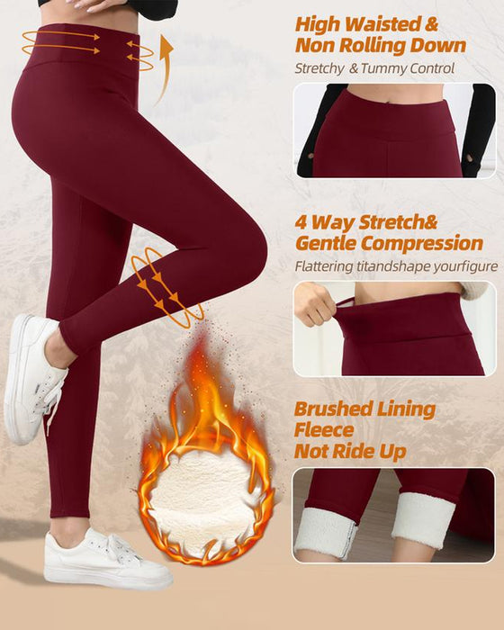 Leggings Chaud Haute Taille Confort Doublé