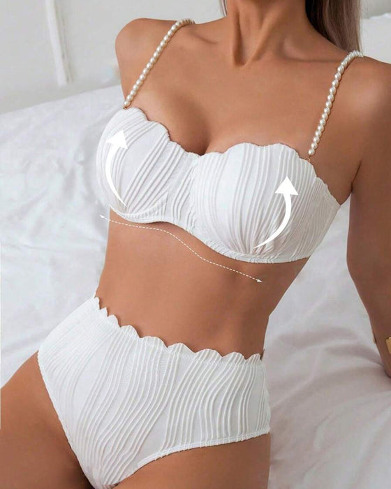 Bikini Porte-Jarretelles Perles Sexy