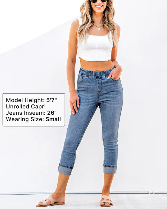 Jean Taille Élastique Capri
