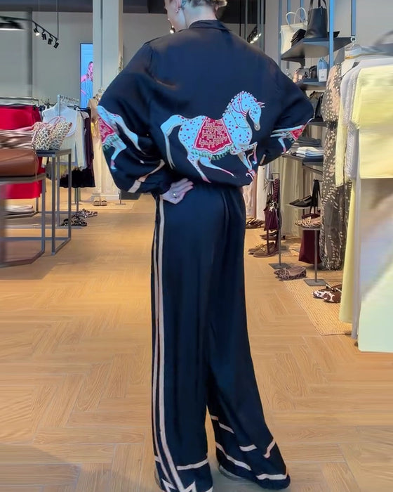Set Veste Courte Et Pantalon Décontracté
