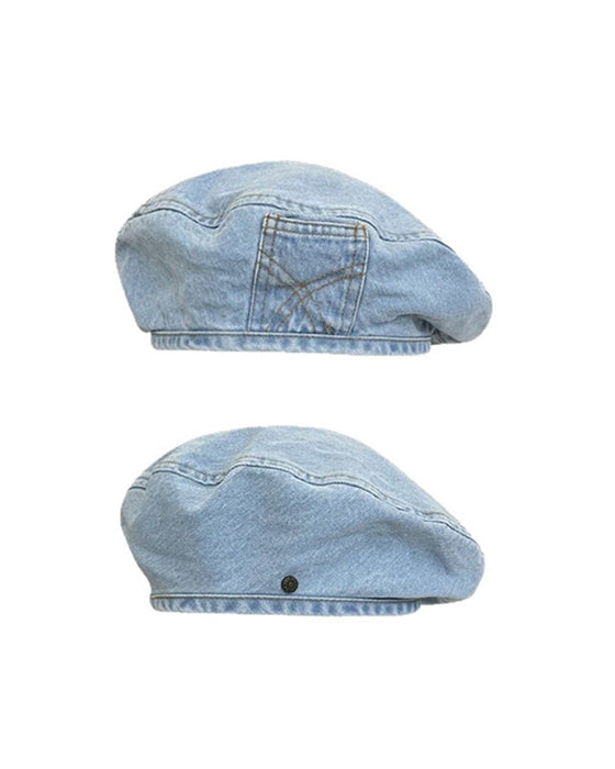 Béret Femme Vintage Denim
