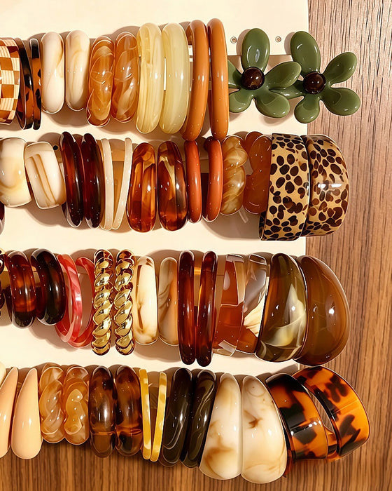 Boucles D'oreilles Tombantes Audacieuses En Résine