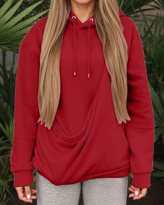 Sweat À Capuche Grande Poche Uni