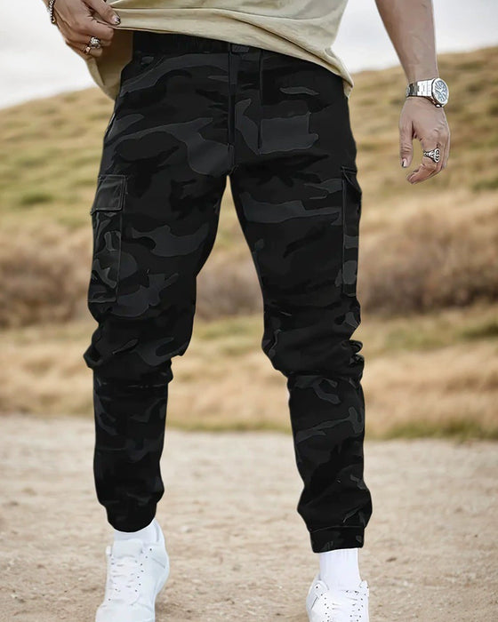Pantalon Camouflage Motif Décontracté Travail