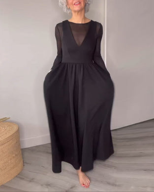 Robe Plissée À Large Ourlet Avec Bretelles