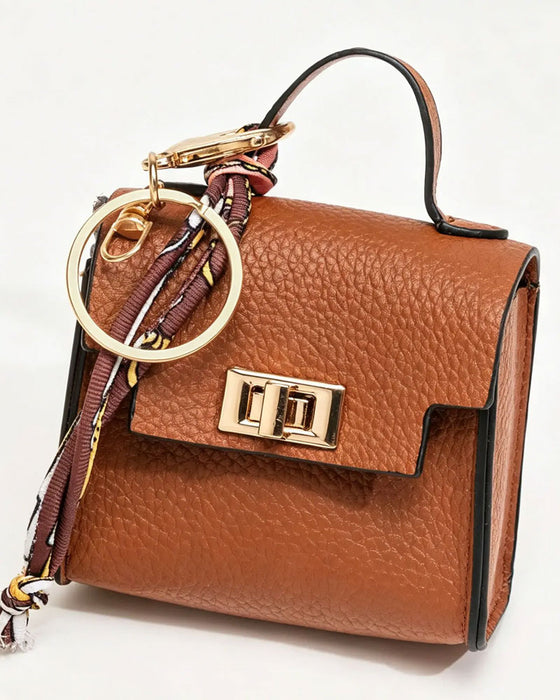 Porte-Clés Mini Sac Carré Pendentif