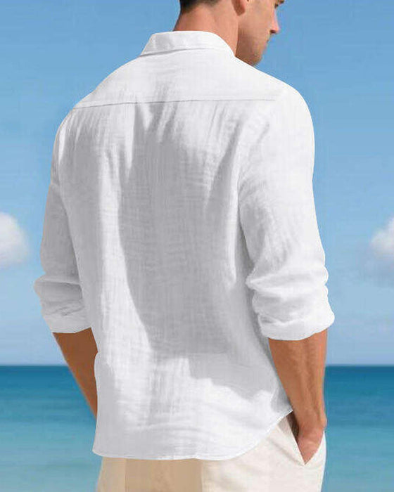Chemises Unis Revers Poche