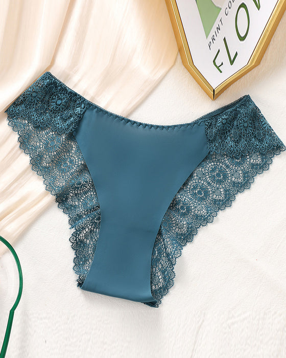 Ensemble De Culotte En Dentelle Pour Femme Avec Contraste En Dentelle