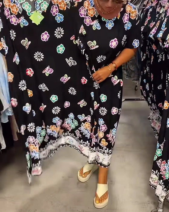 Robe Imprimée Ample Oversize