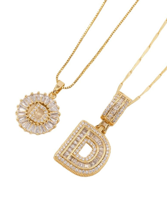 Colliers Lettre Initiale Pendentif 2 Paquet