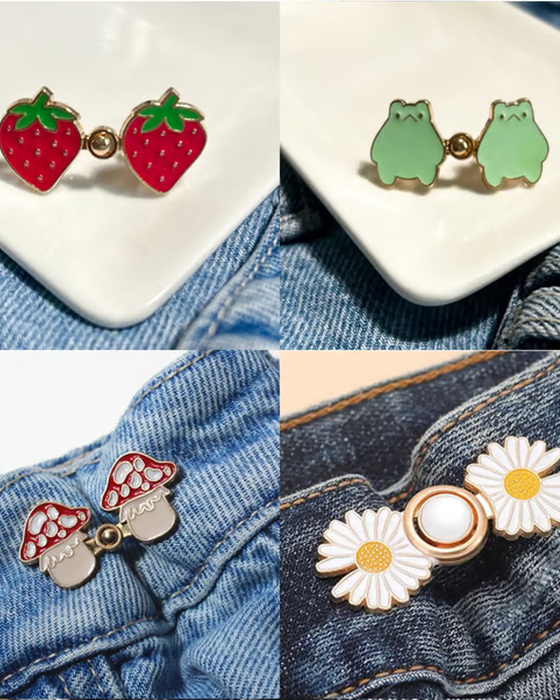 Jolis Boutons Cartoon Qui Épousent La Taille