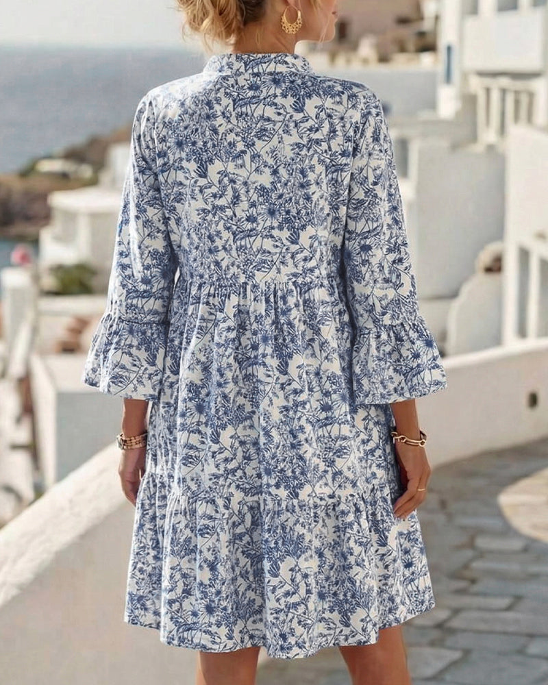Robe Fleuri Col V Gâteau