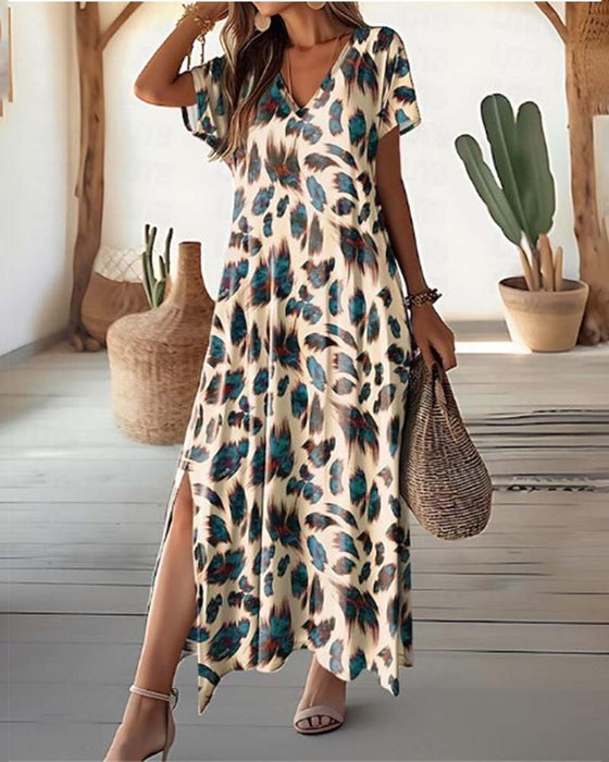 Jupe longue avec col en V