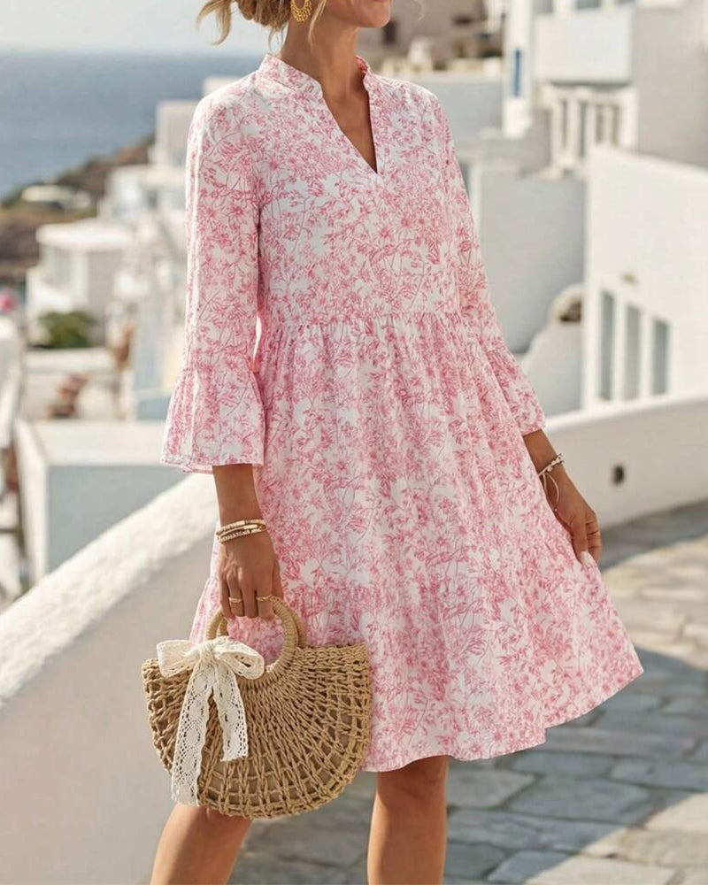 Robe Fleuri Col V Gâteau