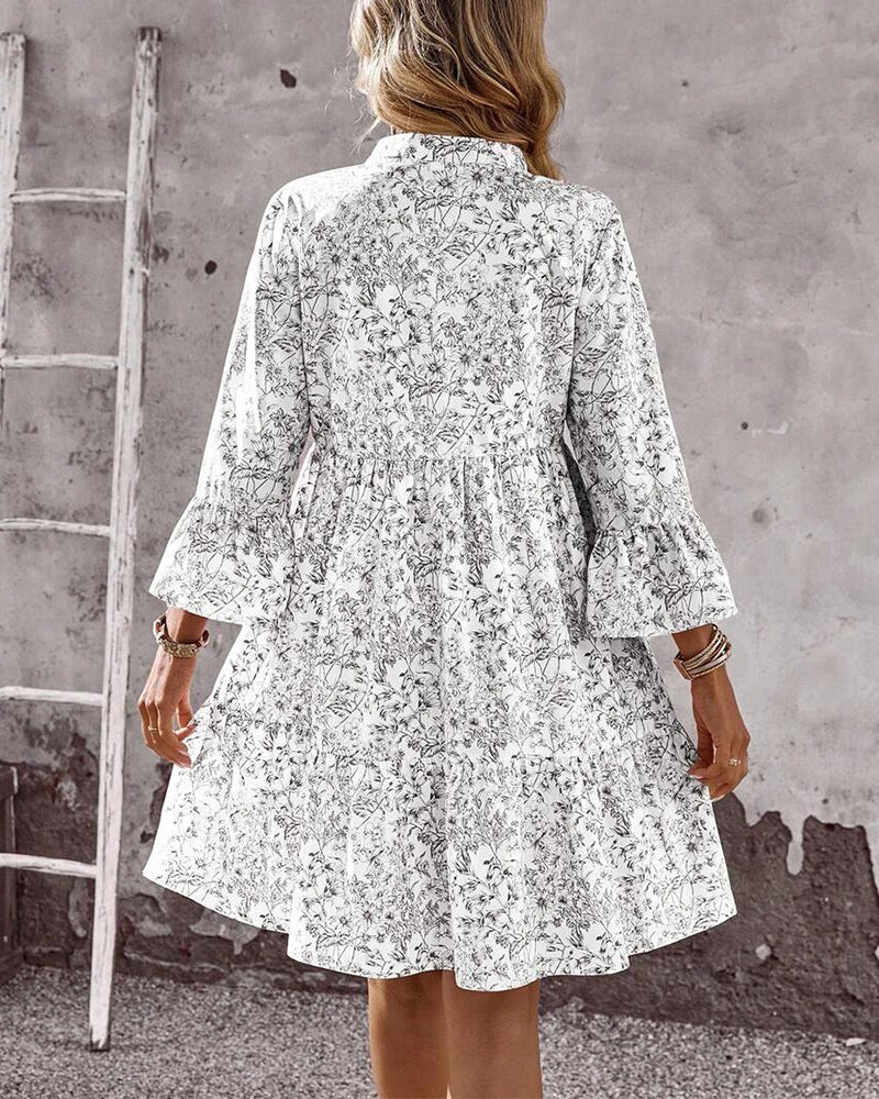 Robe Fleuri Col V Gâteau