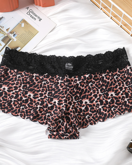 Culotte Avec Bord Dentelle Et Taille Moyenne