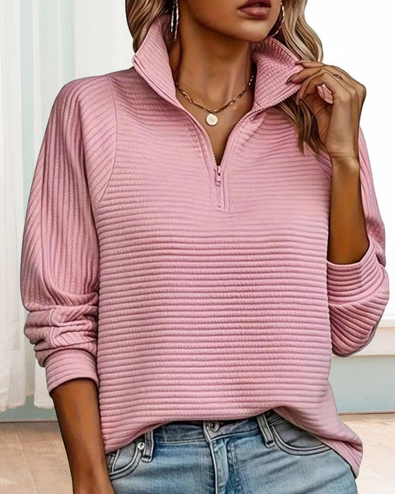 Sweat À Capuche Avec Couleur Uni Et Zip