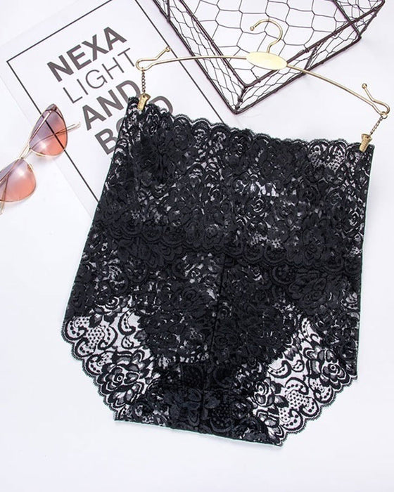 Culotte Haute Taille Jolie Dentelle