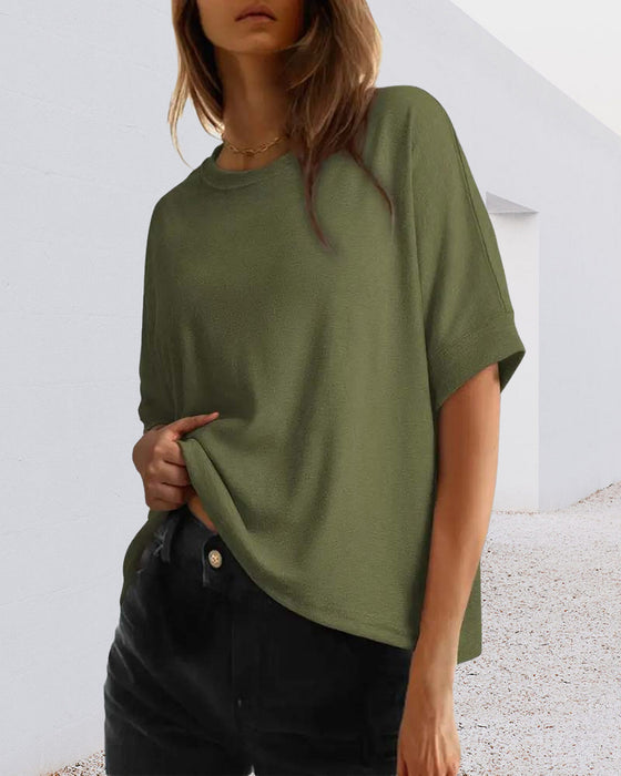 T-Shirt Chauve-Souris Manche Courte