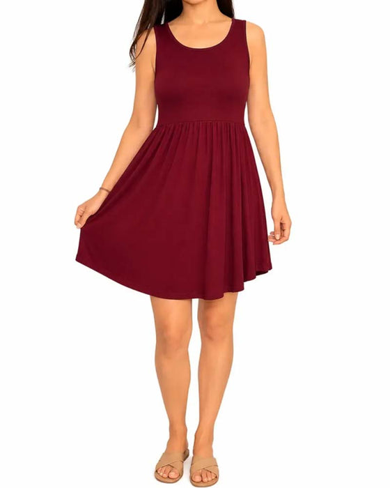 Robe Sans-Manches Ample Ligne-A Mini