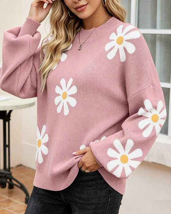 Pull Imprimé À Manches Longues