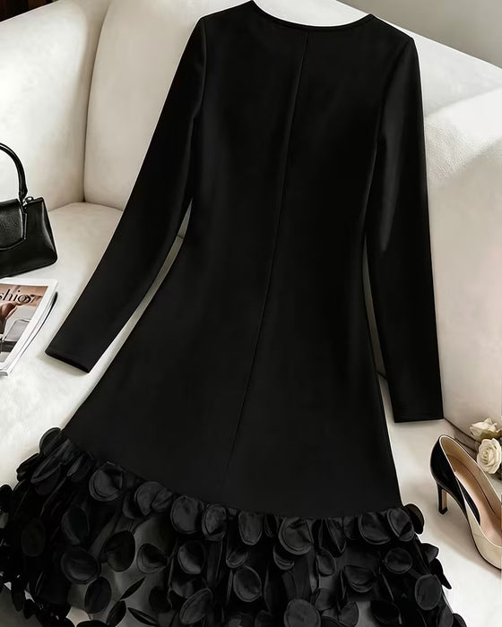 Robe Maille À Pois Patchwork