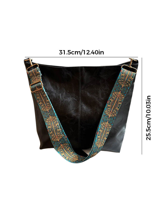 Sac seau vintage à bandoulière de grande capacité