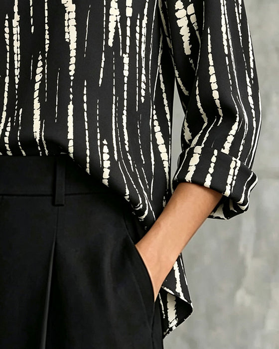 Top Drapé Cowl Col Ligne