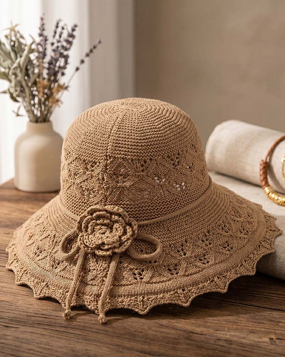 Chapeau Femme Fleur Au Crochet Pêcheur