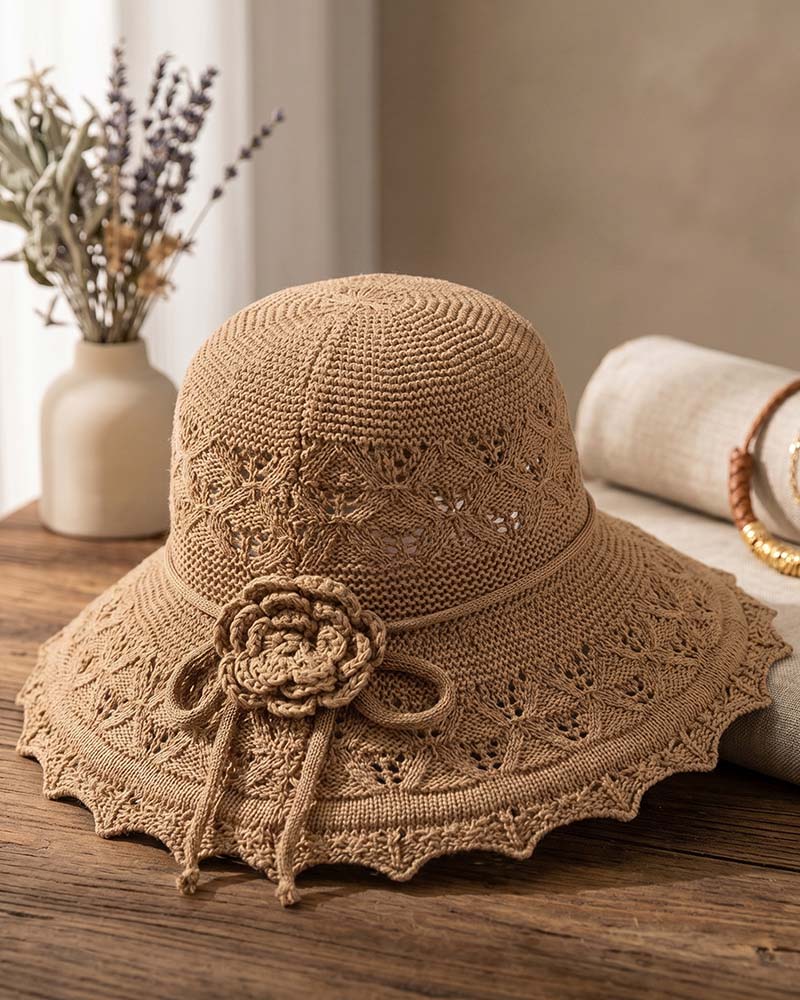Chapeau Femme Fleur Au Crochet Pêcheur