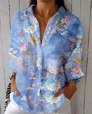 Chemise Mode Imprimé Col Rabattu