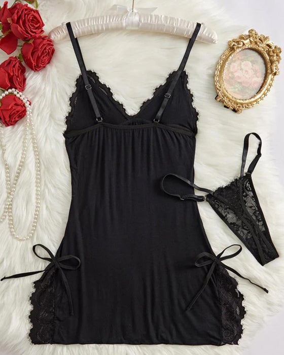 Lingerie Sexy Profond Décolleté En V