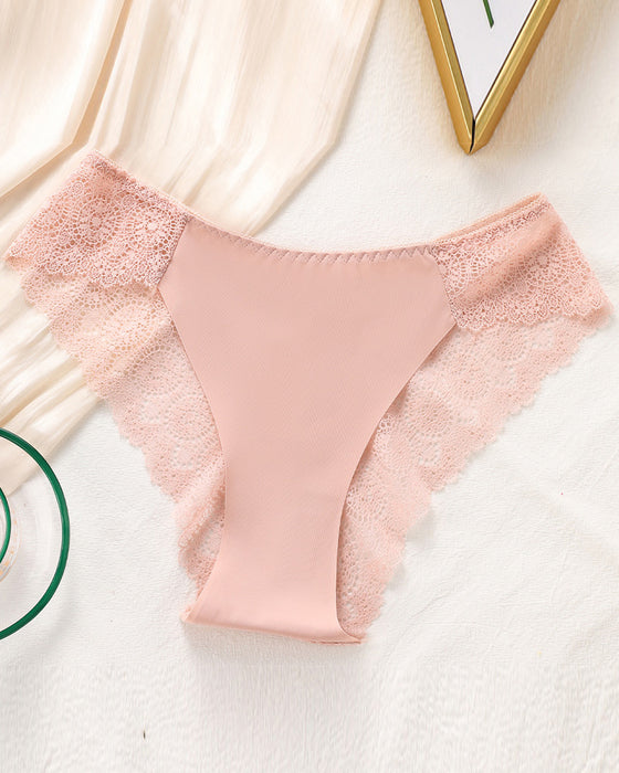 Ensemble De Culotte En Dentelle Pour Femme Avec Contraste En Dentelle