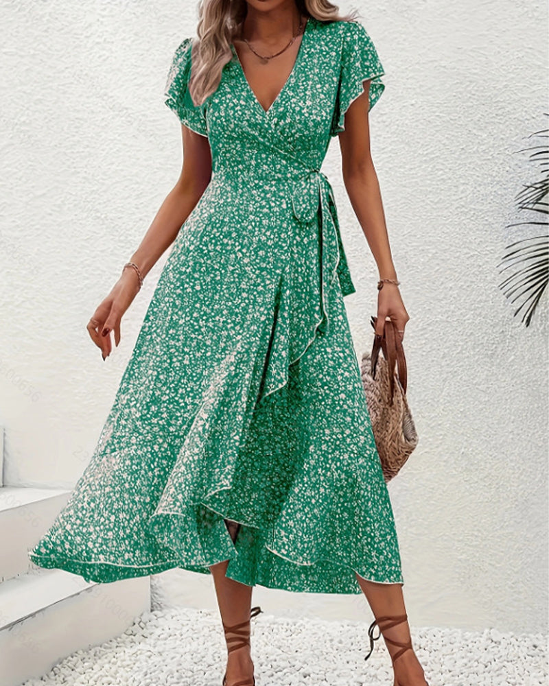 Robe Petite Fleur Nouer Devant Vacances