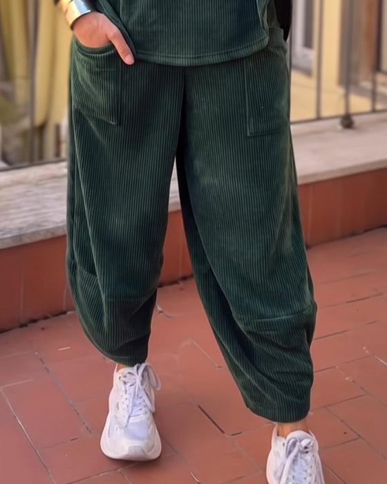 Ensemble Uni Décontracté Col Rond