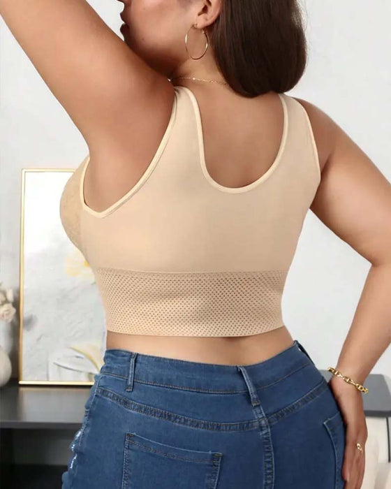 Femme Fermeture Devant Boucle Push-Up Sans Armatures Correcteur De Posture Soutien-Gorge