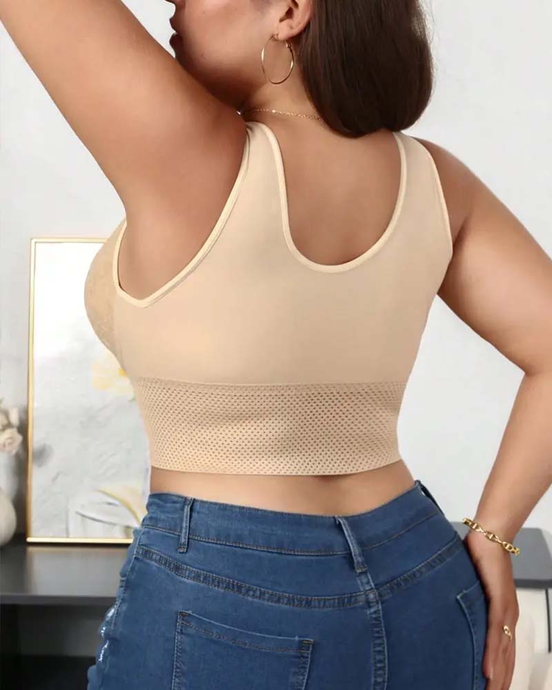 Femme Fermeture Devant Boucle Push-Up Sans Armatures Correcteur De Posture Soutien-Gorge