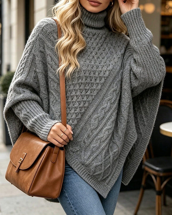 Pull Irrégulier Uni Pullover
