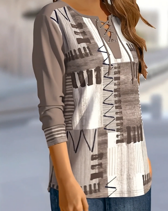 Haut Élégant Bretelles Croisées Imprimé Écossais